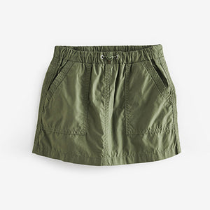 Khaki Green Parachute Cargo Skirt (3-12yrs)