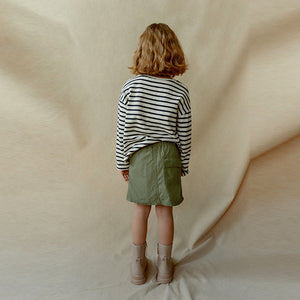 Khaki Green Parachute Cargo Skirt (3-12yrs)