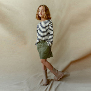 Khaki Green Parachute Cargo Skirt (3-12yrs)