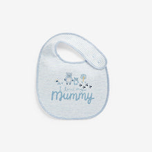 Load image into Gallery viewer, Blue Mummy/Daddy Baby 100% Cotton Bibs 2 Pack
