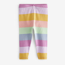 Load image into Gallery viewer, Rainbow Stripe Rib Jersey Leggings (3mths-6yrs)
