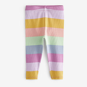 Rainbow Stripe Rib Jersey Leggings (3mths-6yrs)