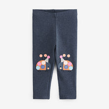 Load image into Gallery viewer, Navy Ladybird Embroidered Leggings (3mths-6yrs)
