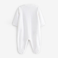 Load image into Gallery viewer, White Velour Baby Sleepsuit (0mths-2yrs)
