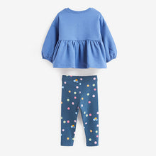 Load image into Gallery viewer, Navy Rainbow Top and Legging Set (3mths-6yrs)
