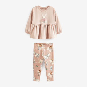 Pink Bunny Top and Legging Set (3mths-6yrs)