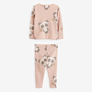 Cream Panda Top and Legging Set (3mths-6yrs)