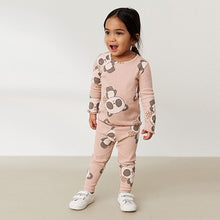 Load image into Gallery viewer, Cream Panda Top and Legging Set (3mths-6yrs)
