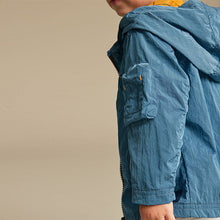 Load image into Gallery viewer, Blue Shower Resistant Utility Anorak (3mths-5-6yrs)
