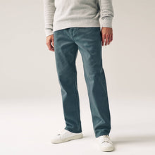 Load image into Gallery viewer, Blue Straight Fit Coloured Stretch Jeans
