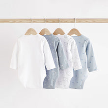 Load image into Gallery viewer, Blue Bear Baby Long Sleeve Bodysuits 4 Pack (0mth-18mths)
