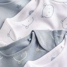 Load image into Gallery viewer, Blue Bear Baby Long Sleeve Bodysuits 4 Pack (0mth-18mths)
