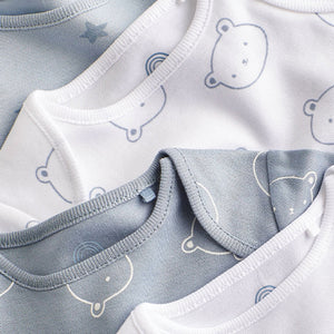 Blue Bear Baby Long Sleeve Bodysuits 4 Pack (0mth-18mths)