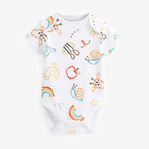 Bright Baby Short Sleeve Bodysuits 3 Pack (0-18mths)