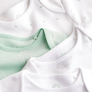 Mint Green Baby Printed Long Sleeve Bodysuits (0mth-2yrs)