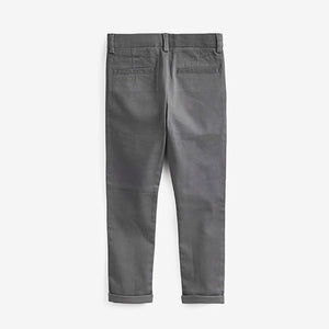 Charcoal Grey Skinny Fit Stretch Chino Trousers (3-12yrs)