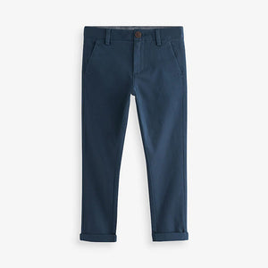 French Navy Blue Skinny Fit Stretch Chino Trousers (3-12yrs)