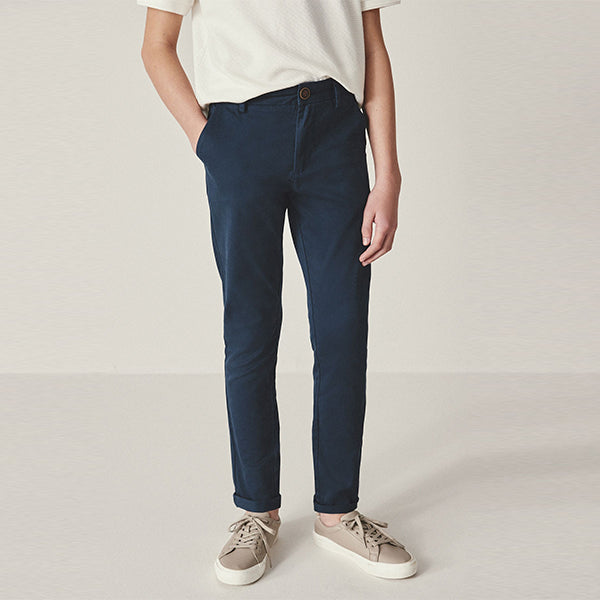 French Navy Blue Skinny Fit Stretch Chino Trousers (3-12yrs)