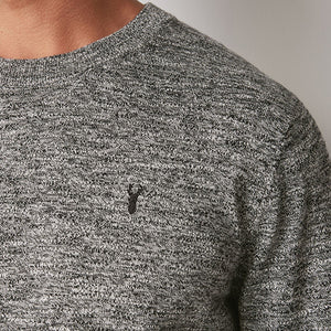 Charcoal Grey Regular Marl Crew Jumper