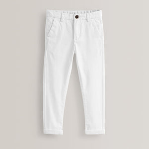 White Skinny Fit Stretch Chino Trousers (3-12yrs)