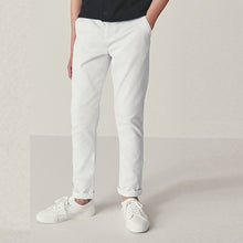 Load image into Gallery viewer, White Skinny Fit Stretch Chino Trousers (3-12yrs)
