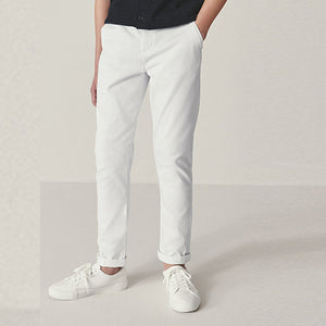 White Skinny Fit Stretch Chino Trousers (3-12yrs)