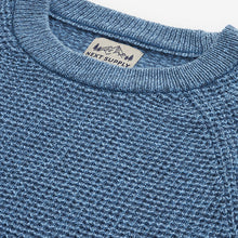 Load image into Gallery viewer, Blue Regular Knitted Textured Jumper
