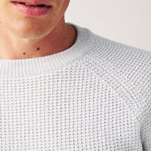 Load image into Gallery viewer, Light Grey Regular Knitted Textured Jumper
