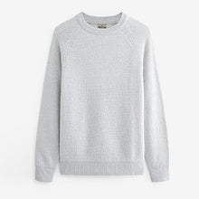 Load image into Gallery viewer, Light Grey Regular Knitted Textured Jumper
