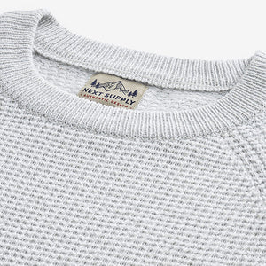 Light Grey Regular Knitted Textured Jumper