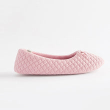 Load image into Gallery viewer, Pink Quilted Ballet Slippers
