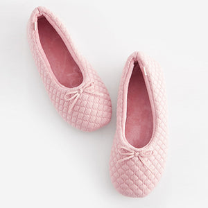 Pink Quilted Ballet Slippers