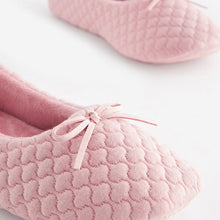 Load image into Gallery viewer, Pink Quilted Ballet Slippers
