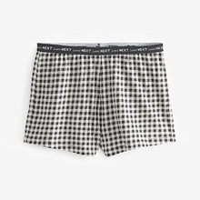 Load image into Gallery viewer, Charcoal Grey Gingham Cotton Short Sleeve Pyjamas
