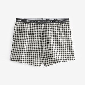 Charcoal Grey Gingham Cotton Short Sleeve Pyjamas