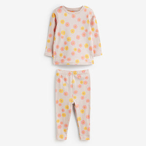 Pink/Yellow Bunny Floral Pyjamas 3 Pack (1.5-8yrs)