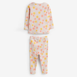 Pink/Yellow Bunny Floral Pyjamas 3 Pack (1.5-8yrs)