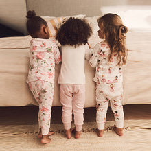 Load image into Gallery viewer, Pink/Ecru White Fairy 3 Pack Long Sleeve Printed Pyjamas (12mths-8yrs)
