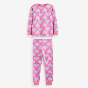 Pink/Purple Heart, Spot And Star Pyjamas 3 Pack (12mths-8yrs)