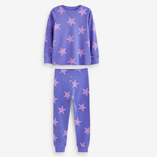 Load image into Gallery viewer, Pink/Purple Heart, Spot And Star Pyjamas 3 Pack (12mths-8yrs)
