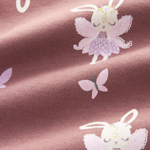 Purple/White Bunny 3 Pack Long Sleeve Printed Pyjamas (12mths-7yrs)