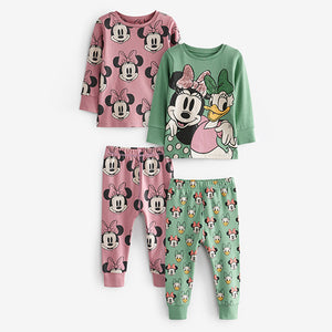 Pink/Green Minnie Mouse & Daisy Duck Pyjamas 2 Packs (9mths-8yrs)