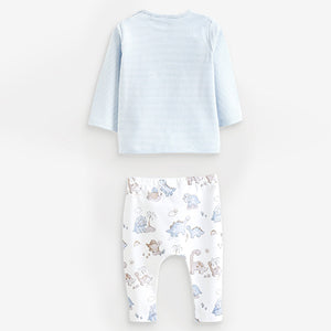 Blue Dinosaur Baby Top and Leggings 2 Piece Set (0-18mths)