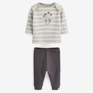 Grey Dinosaur Baby Top and Leggings 2 Piece Set (0-18mths)