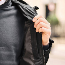 Load image into Gallery viewer, Black Hooded Shower Resistant Jacket
