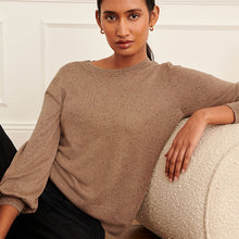 Load image into Gallery viewer, Camel Brown Crew Neck Jumper
