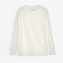 Load image into Gallery viewer, Ecru White Cosy Crew Neck Long Sleeve Jumper
