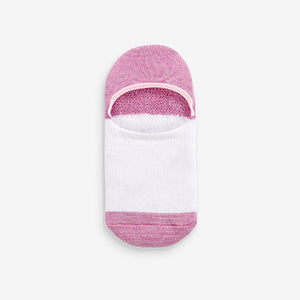 White/Pastel High Cut Invisible Trainer Socks 4 Pack