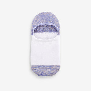 White/Pastel High Cut Invisible Trainer Socks 4 Pack