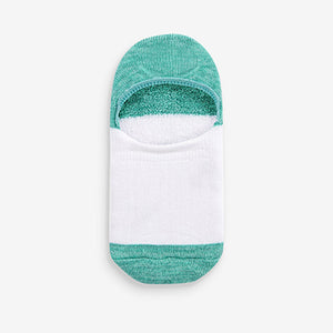 White/Pastel High Cut Invisible Trainer Socks 4 Pack